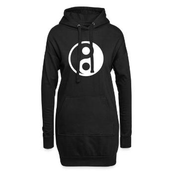 Yin Yang Vektor Perfekt Harmonisch Personalisieren - Hoodie-Kleid - Schwarz - Vorne