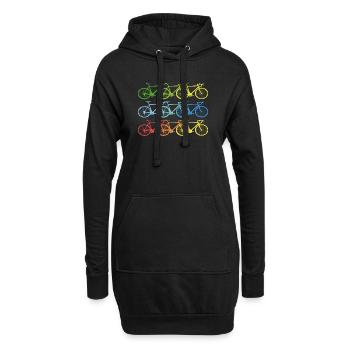 vélo t-shirt sport sport summer printemps - Sweat-shirt à capuche long Femme - noir - Devant
