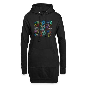 École Apprentissage Des timbales Début de l’école - Sweat-shirt à capuche long Femme - noir - Devant