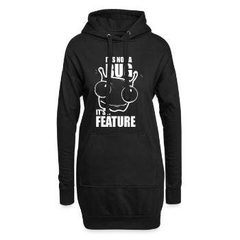 it is not a bug it is a feature - Programmierer - Hoodie-Kleid - Schwarz - Vorne
