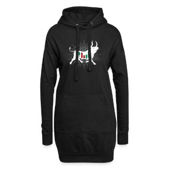 Aktien Bulle - Hoodie-Kleid - Schwarz - Vorne