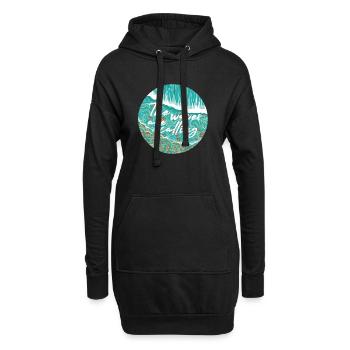 Waves Are Calling - Hoodie-Kleid - Schwarz - Vorne