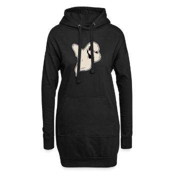 Halloween fantômes d’horreur - Sweat-shirt à capuche long Femme - noir - Devant