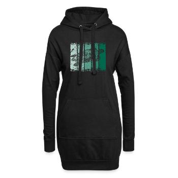 Tortue - Sweat-shirt à capuche long Femme - noir - Devant