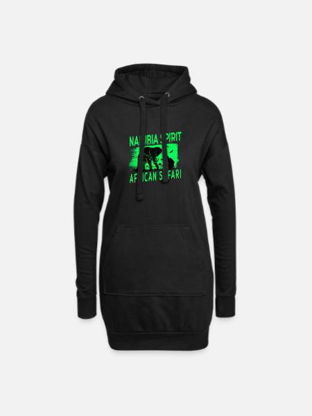 Namibia Afrika Safari Design - Hoodie-Kleid - Schwarz
