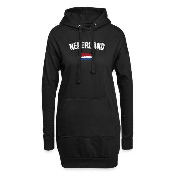 Drapeau des Pays-Bas coups de pinceau - Sweat-shirt à capuche long Femme - noir - Devant