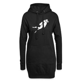 Illustration d’icône sous-marine de plongée de mer - Sweat-shirt à capuche long Femme - noir - Devant