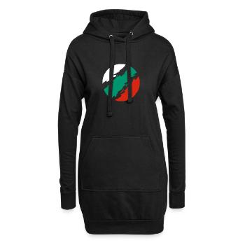 Drapeau de la Bulgarie - Sweat-shirt à capuche long Femme - noir - Devant