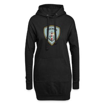 Crête du phare de Brême - Sweat-shirt à capuche long Femme - noir - Devant