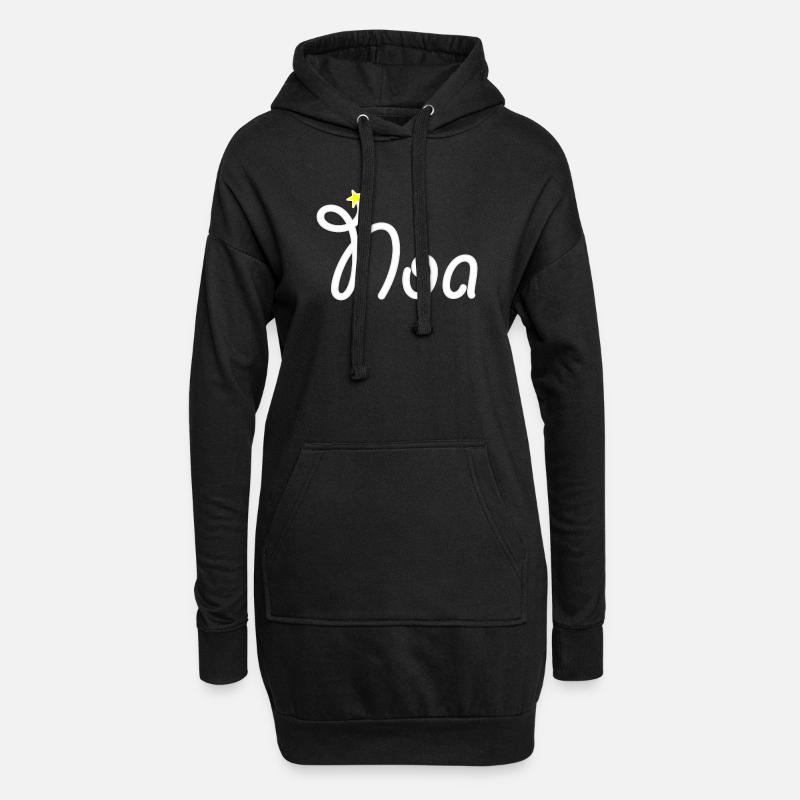 Noa - Hoodie-Kleid - Schwarz