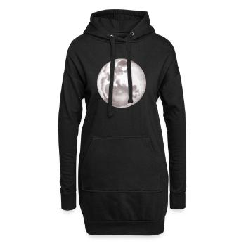 T-shirt fantastique d’Halloween avec la pleine lune garou - Sweat-shirt à capuche long Femme - noir - Devant