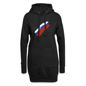 Russie drapeau couleurs - Sweat-shirt à capuche long Femme - noir - Devant