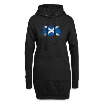 Schottland Vintage Flagge - Hoodie-Kleid - Schwarz - Vorne