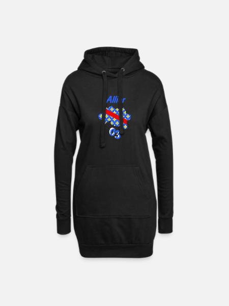 Allier - Sweat-shirt à capuche long Femme - noir