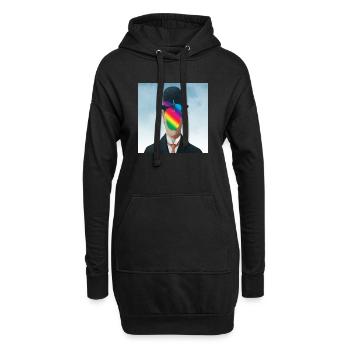 Arc-en-ciel Apple-Man - Sweat-shirt à capuche long Femme - noir - Devant