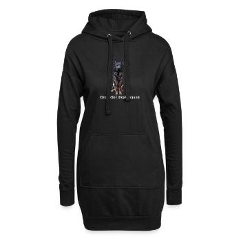Deutscher Schäferhund Hundemotiv Hundefreunde - Hoodie-Kleid - Schwarz - Vorne