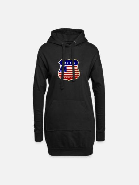 Oakland USA United States Wappen Flaggen - Luvklänning - svart
