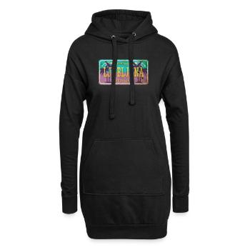 Bouclier vintage Ljubljana Yougoslavie - Sweat-shirt à capuche long Femme - noir - Devant