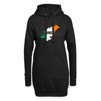 Donegal Irland County | Flagge Landkarte Kontur - Hoodie-Kleid - Schwarz - Vorne