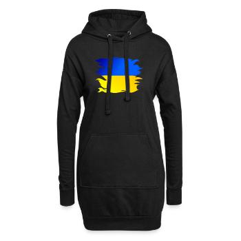 Ukraine Flagge Fahne - Hoodie-Kleid - Schwarz - Vorne