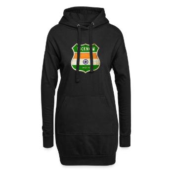 Lucknow Indien Wappen Flaggen Design - Hoodie-Kleid - Schwarz - Vorne