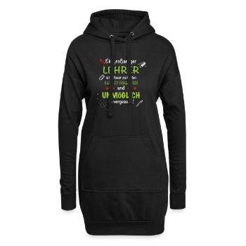 Ein großartiger Lehrer... - Hoodie-Kleid - Schwarz - Vorne