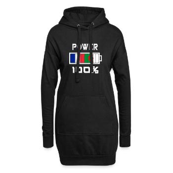 L'Algérie et la France Power 100 % - Sweat-shirt à capuche long Femme - noir - Devant