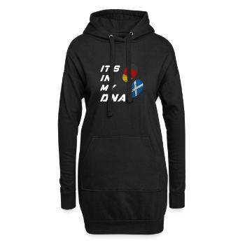 In meiner DNA Deutschland und Schottland - Hoodie-Kleid - Schwarz - Vorne