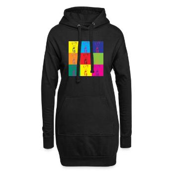 Pop Art Femme Rétro Art Cadeau - Sweat-shirt à capuche long Femme - noir - Devant