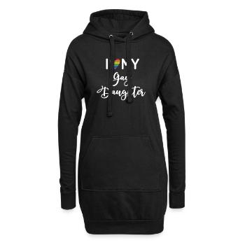 Ich liebe meine schwule Tochter - Hoodie-Kleid - Schwarz - Vorne