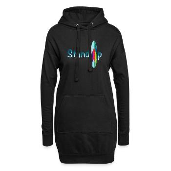 Stand up paddling Schriftzug mit Paddle Board - Hoodie-Kleid - Schwarz - Vorne