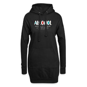 Alcohol (dark) - Hoodie Dress - black - Front