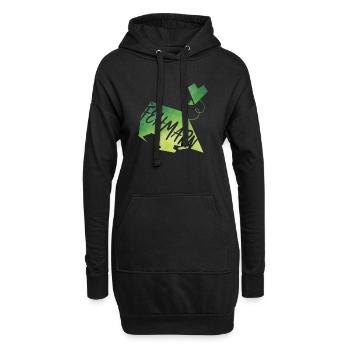 Fehmarn - Hoodie-Kleid - Schwarz - Vorne