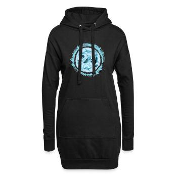 Conception de tourbillon d’eau orageuse - Sweat-shirt à capuche long Femme - noir - Devant