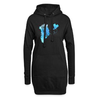 Greenland - Hoodie-Kleid - Schwarz - Vorne