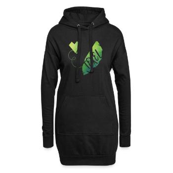 Texel - Hoodie-Kleid - Schwarz - Vorne