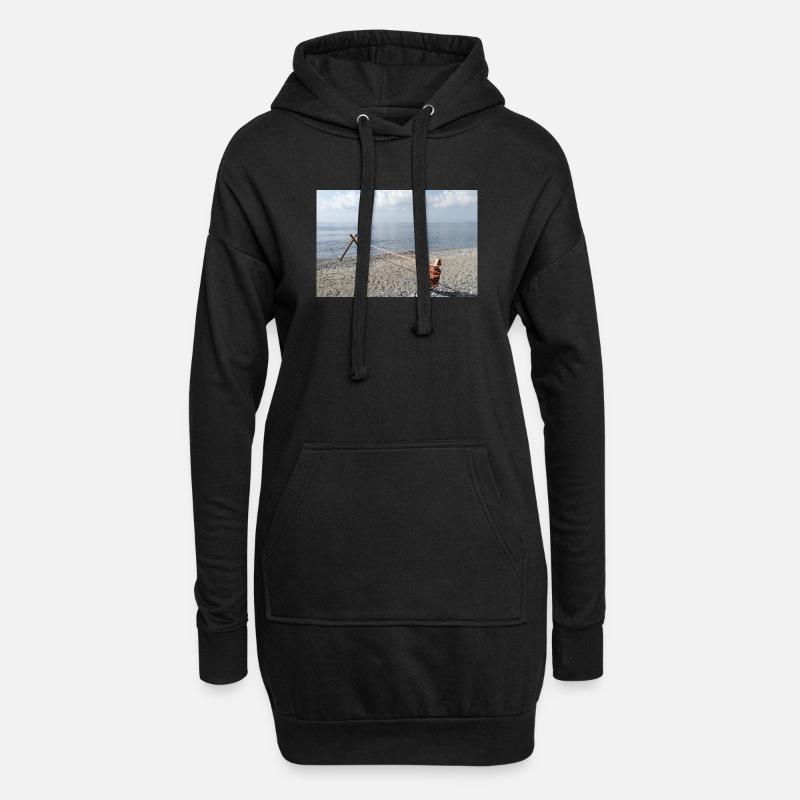Meeresseil auf See - Hoodie-Kleid - Schwarz