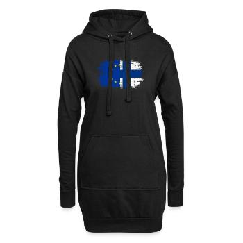 EU Stars Finnische Kreuzfusion - Hoodie-Kleid - Schwarz - Vorne