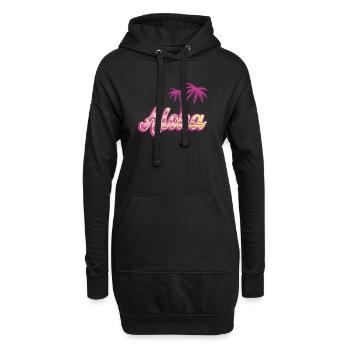 Aloha Palme - Hoodie-Kleid - Schwarz - Vorne