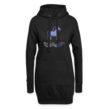 Cool Chevaux Islandais Chevaux Cheval Amour Haflinger - Sweat-shirt à capuche long Femme - noir - Devant