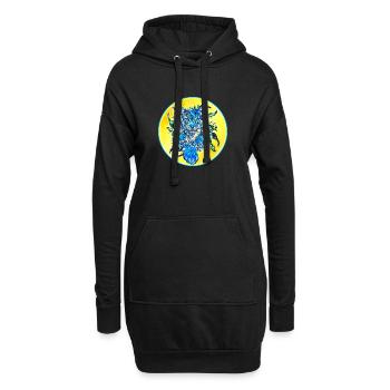 Luchs Katze in Freiheit eine Wild Katze - Hoodie-Kleid - Schwarz - Vorne