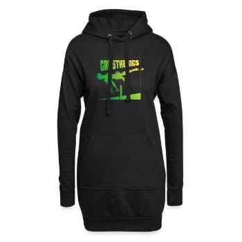 Conception de la pose en gradient de calisthénie - Sweat-shirt à capuche long Femme - noir - Devant