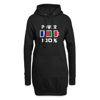 Italy and France are in power - Hoodie Dress - black - Front