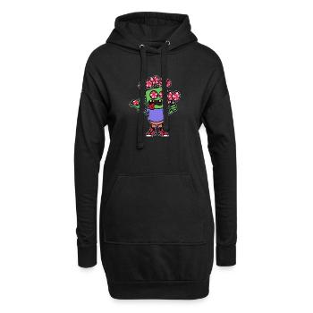 Naschkatzen Bonbon Lecker Süßigkeiten Nachspeise - Hoodie-Kleid - Schwarz - Vorne