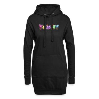 Eis Lecker Süßigkeiten Spruch Nachspeise Naschen - Hoodie-Kleid - Schwarz - Vorne