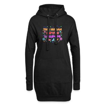 Délicieux bonbons Déclaration Dent sucrée - Sweat-shirt à capuche long Femme - noir - Devant