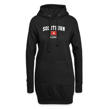 Solothurn Schweiz Flag Badge - Hoodie-Kleid - Schwarz - Vorne