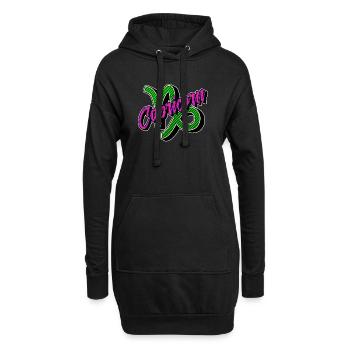 Tierkreiszeichen Himmel Steinbock Horoskop Galaxie - Hoodie-Kleid - Schwarz - Vorne