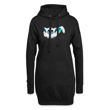 Geister-katze, Halloween Outfit, Mädchen - Hoodie-Kleid - Schwarz - Vorne