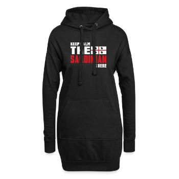 Keep Calm Sardinia flag design - Hoodie Dress - black - Front